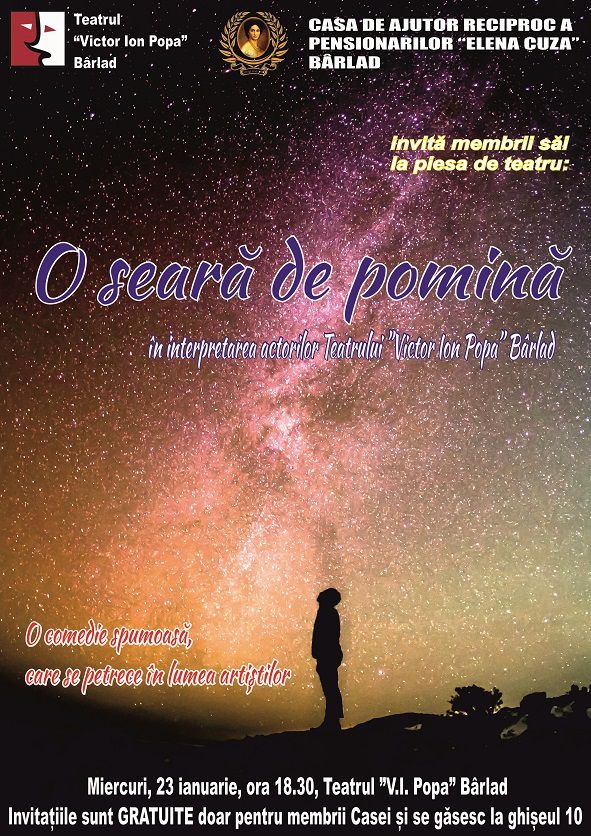 Piesă de teatru: O seară de pomină